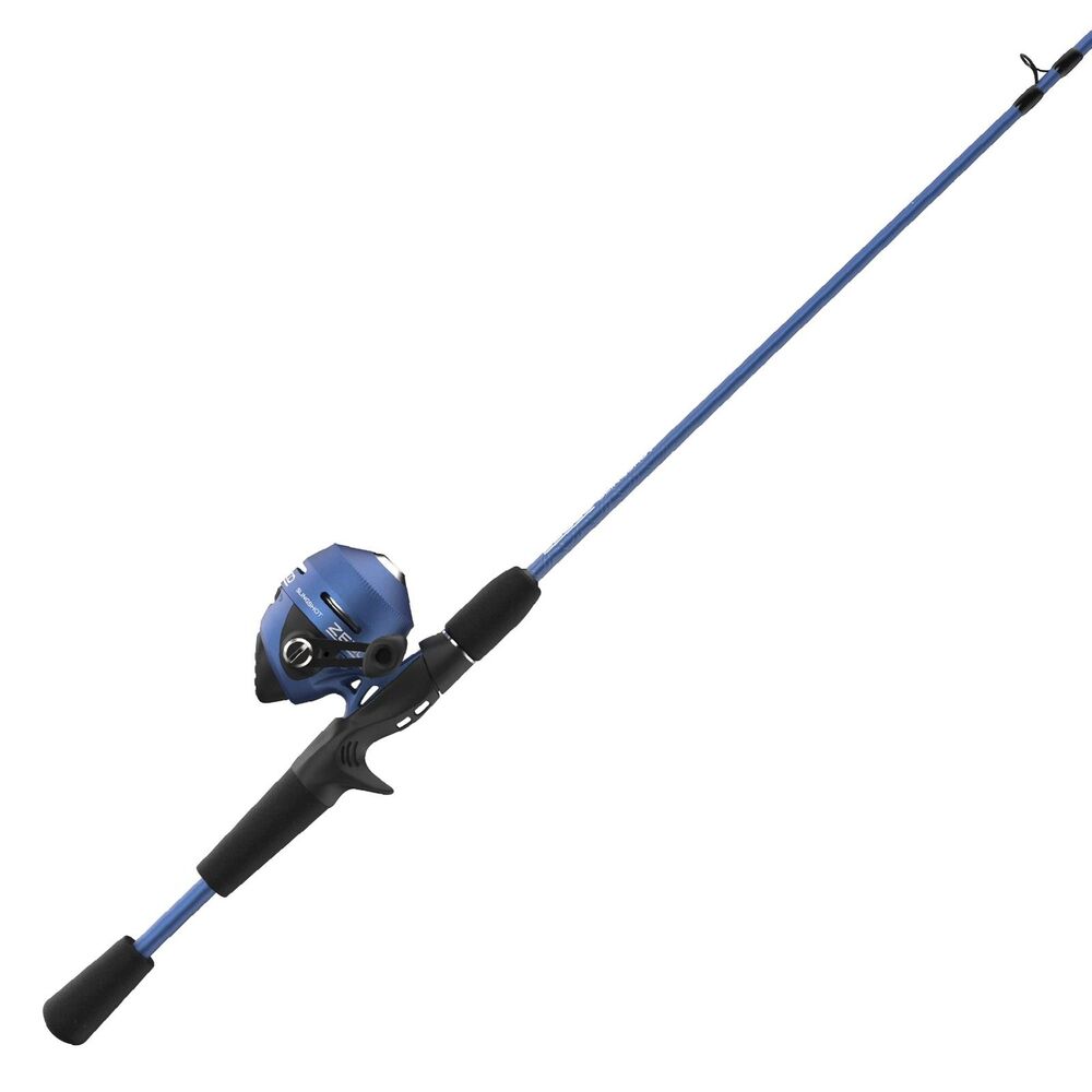 Zebco Slingshot Spincast Reel & Rod Combo 5'6" 2-Piece Size 30 Blue Right-Hand